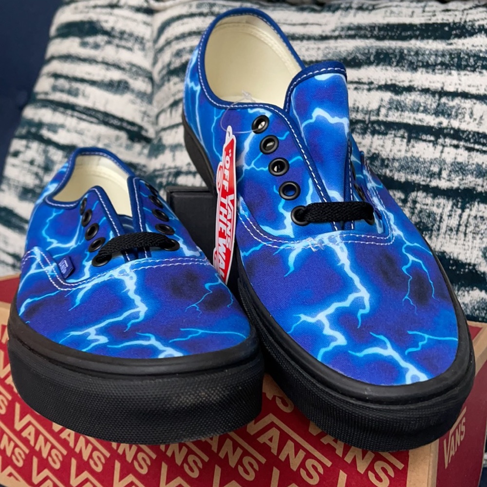 Vans Authentic Lightning Black/Blue MENS - Picture 8 of 16